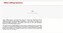 Desktop Screenshot of alltecliftingsystems.com