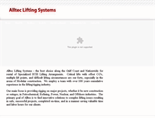 Tablet Screenshot of alltecliftingsystems.com